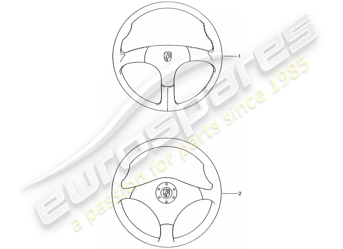 porsche 2012 (tequipment) volant sport schéma des pièces
