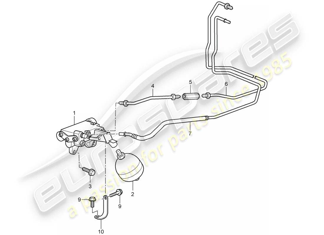 porsche 2009 997-2 turbo / gt2 embrayage hydraulique schéma des pièces
