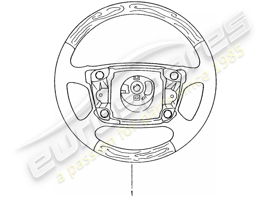 porsche 2012 (tequipment) volant airbag schéma des pièces