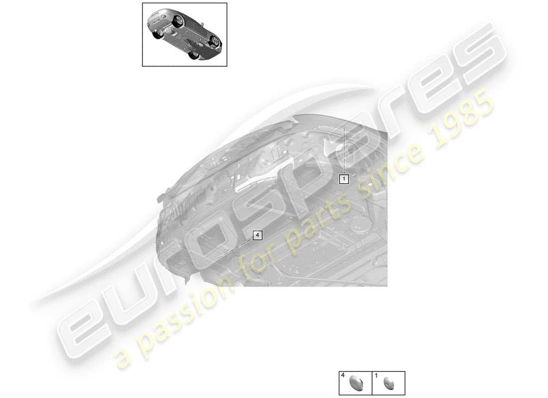 porsche 2020 (panamera 971-1) diagramme de pièce de prise
