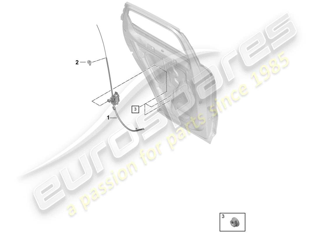 porsche 2019 (cayenne e3 9ya/9yb) diagramme de pièce aveugle