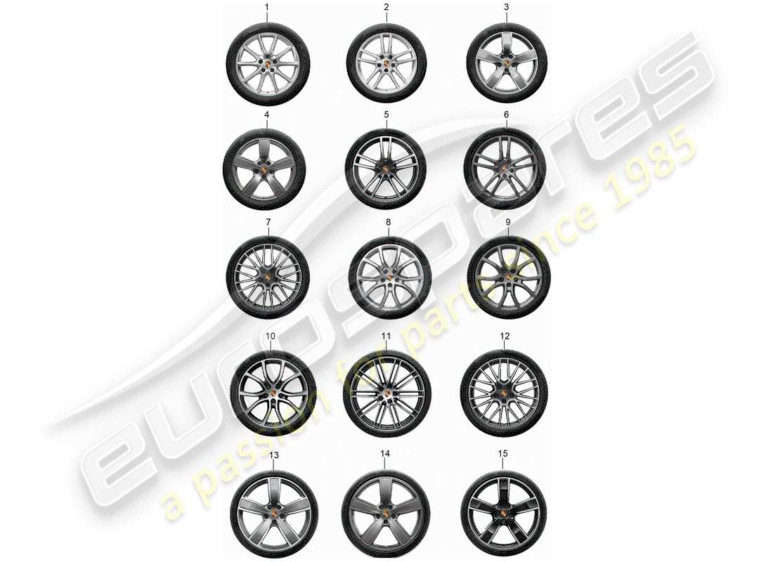 porsche 2004 (tequipment cayenne) ensemble d'engrenages schéma des pièces