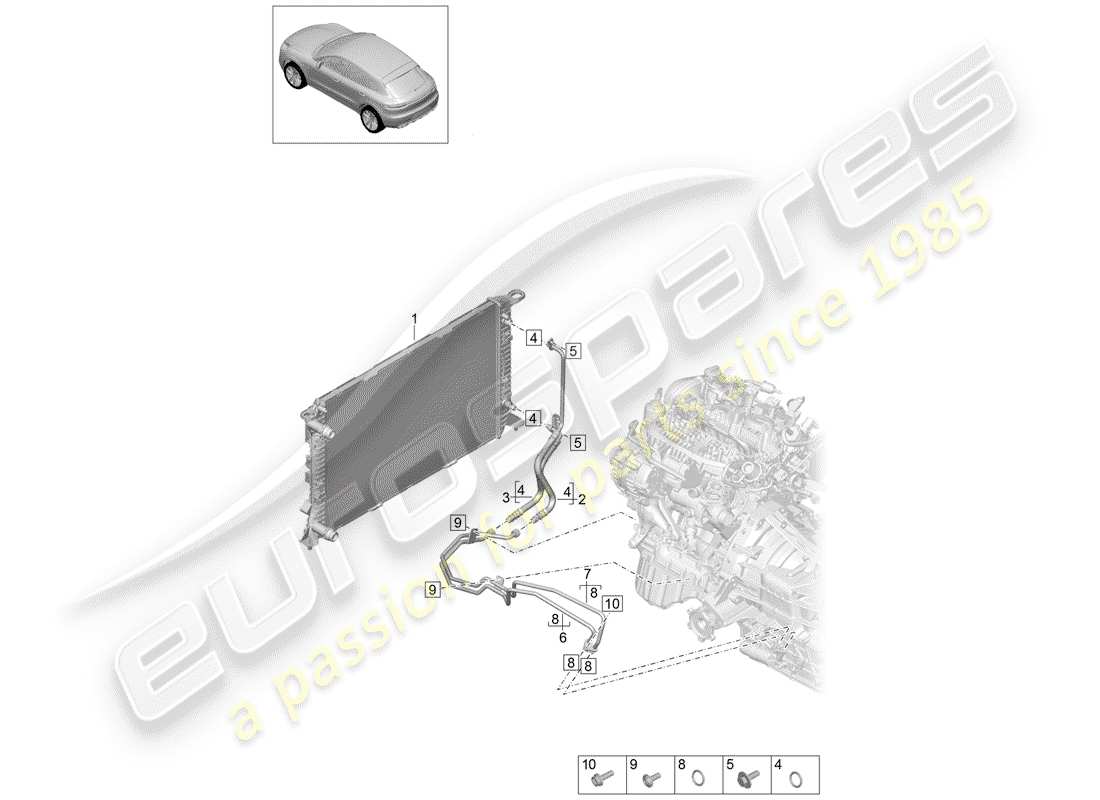 porsche 2020 (macan) -pdk-diagramme des pièces