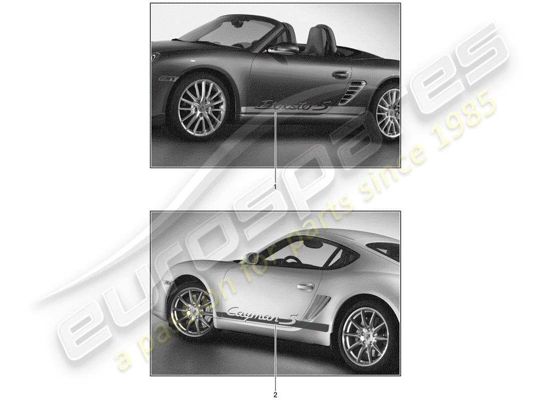 porsche 2012 (tequipment) feuille de garniture schéma des pièces