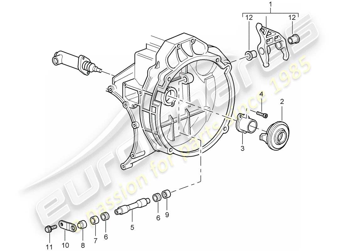 porsche 2011 (997-2 gt3) débrayage schéma des pièces