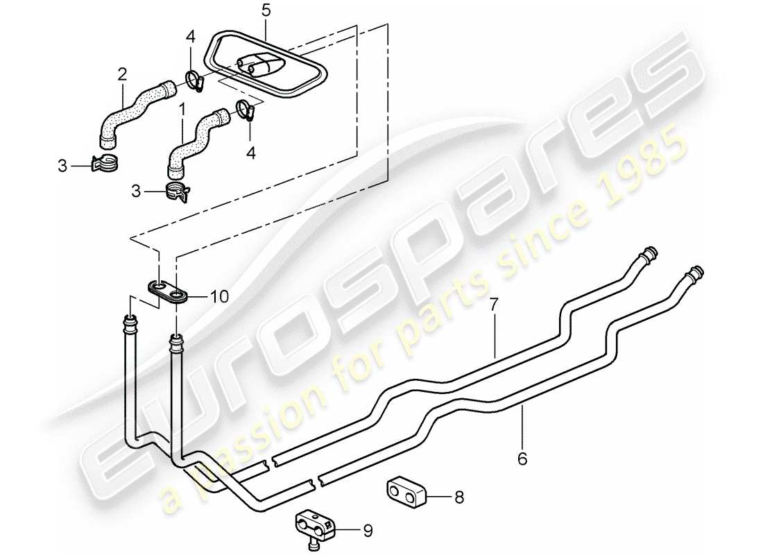 porsche 2009 997-2 turbo / gt2 système de chauffage 1 schéma des pièces