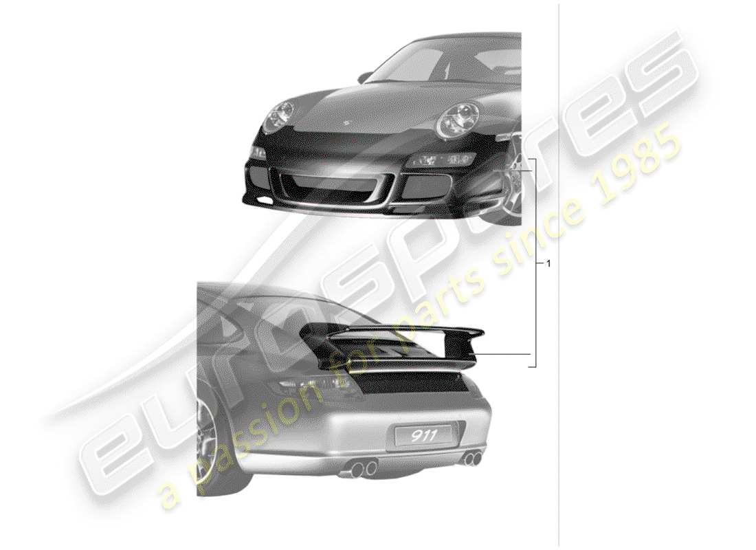 porsche 2012 (tequipment) diagramme des pièces aerokit