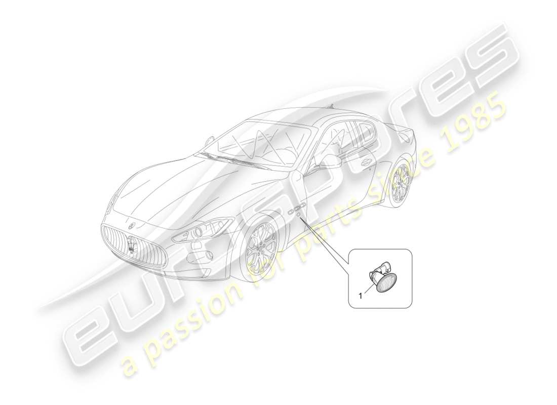 maserati granturismo s (2013) diagramme des pièces des groupes de feux latéraux