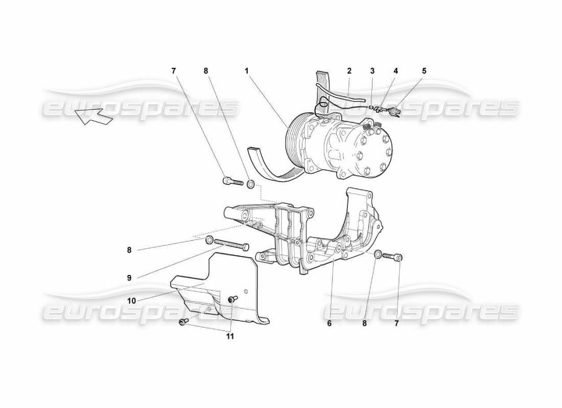 lamborghini murcielago lp670 système de conditionnement d'air schéma des pièces