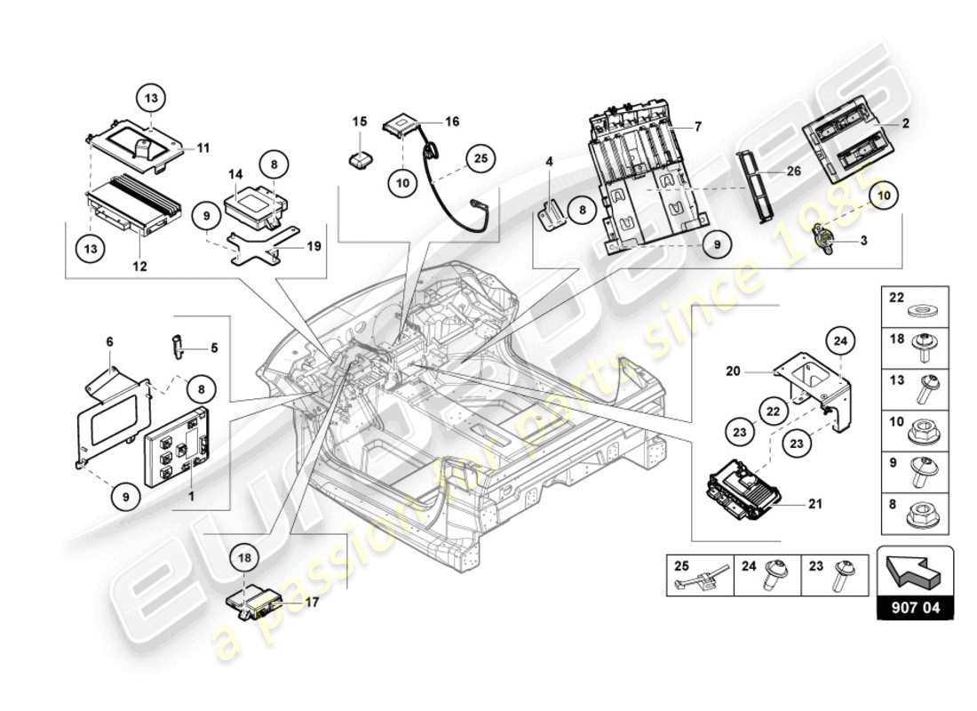 lamborghini sian (2021) électrique schéma des pièces