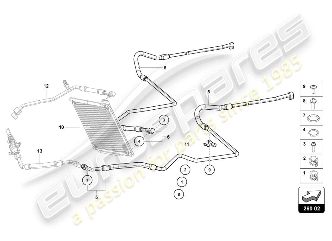 lamborghini 2015 (lp720-4 roadster 50) diagramme des pièces air