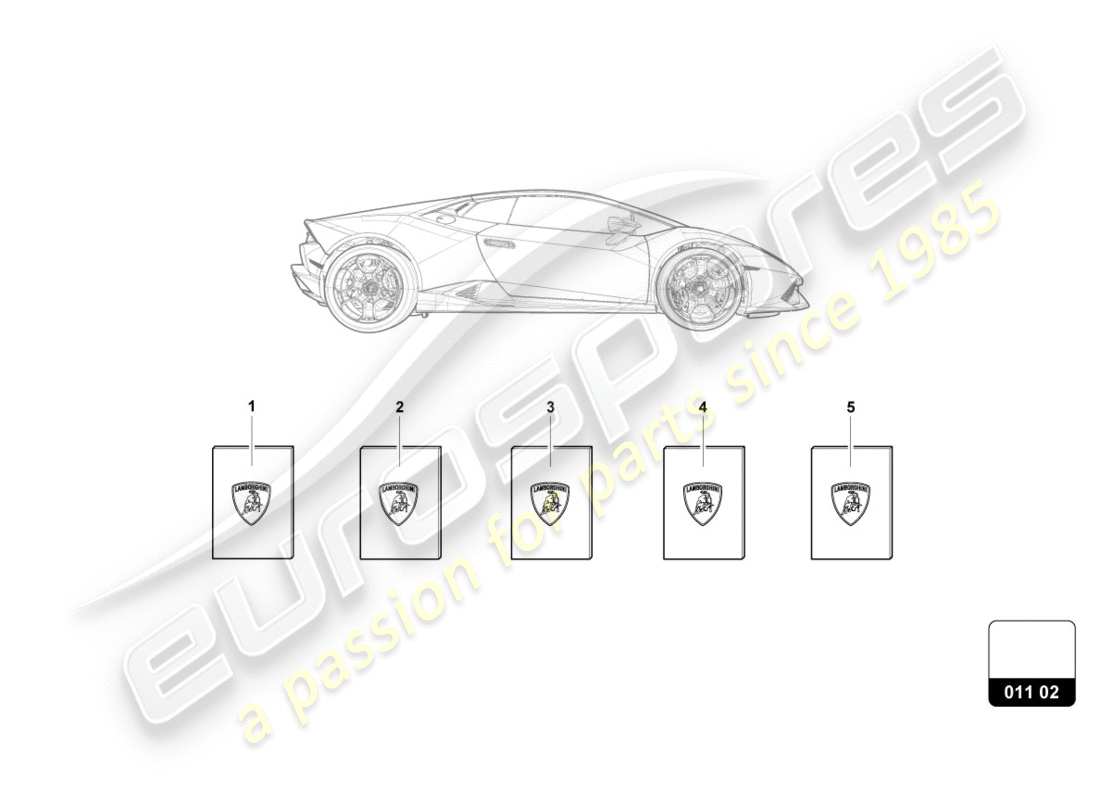 lamborghini lp610-4 avio (2017) portefeuille de véhicule schéma des pièces