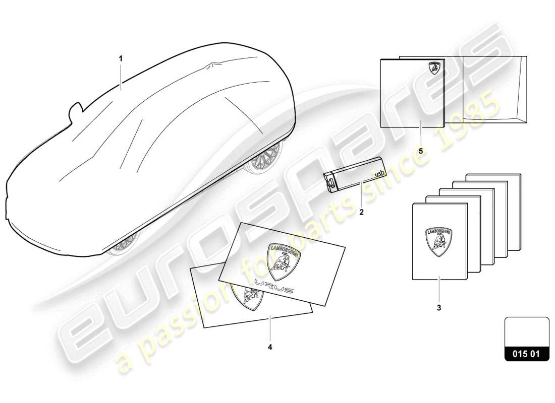 lamborghini urus (accessories) matériel auxiliaire schéma des pièces