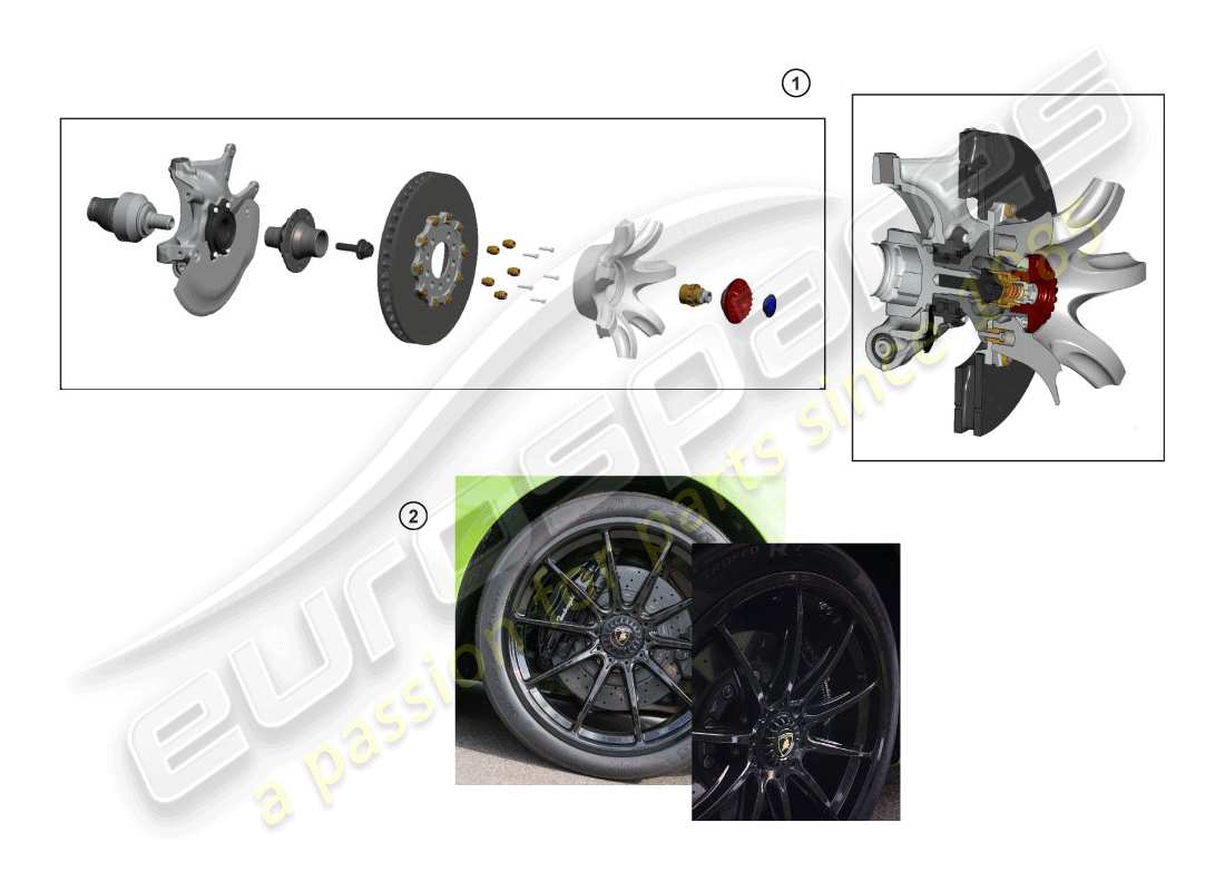 lamborghini huracan performante coupe (accessories) kit d'installation schéma des pièces