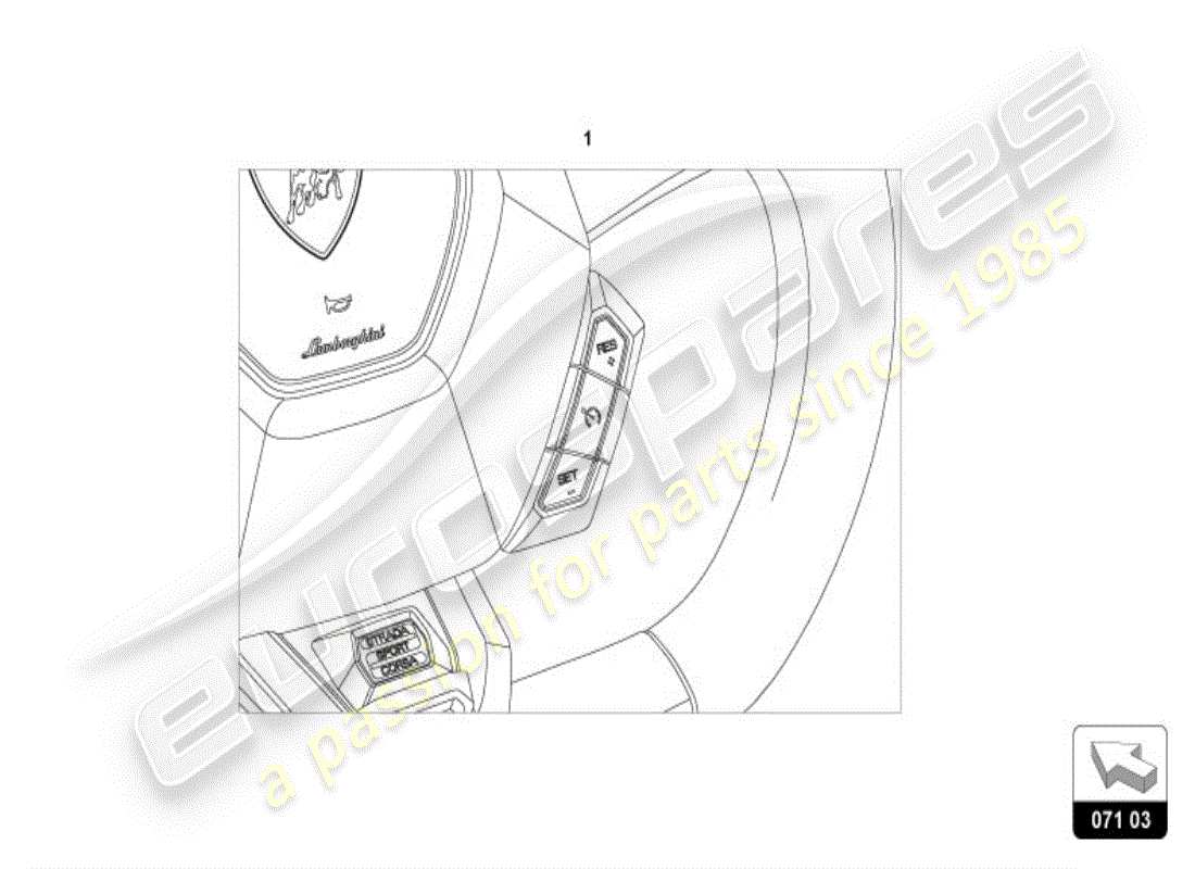 lamborghini huracan lp600-4 zhong coupe (accessories) diagramme des pièces du système de régulation de vitesse