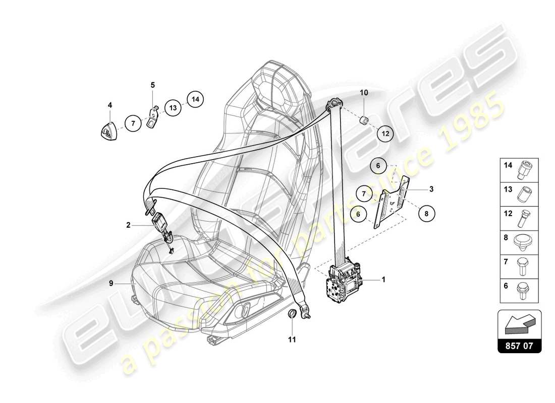 lamborghini lp700-4 coupe (2016) 3 diagramme de pièce