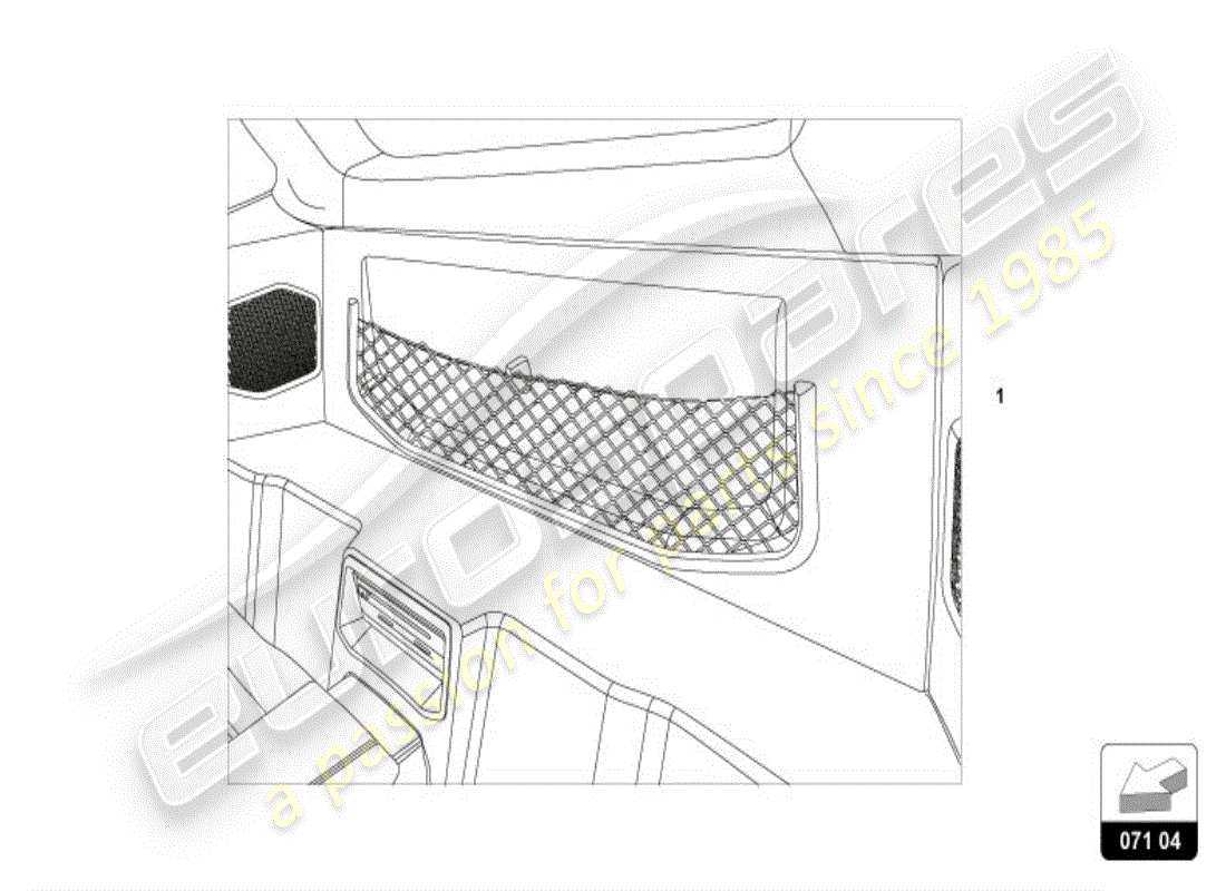 lamborghini huracan lp600-4 zhong coupe (accessories) poche en maille schéma des pièces
