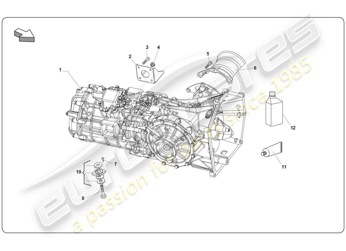 lamborghini super trofeo (2009-2014) assemblée schéma des pièces