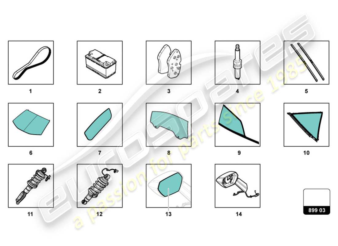 lamborghini performante coupe (2018) pour le choix diagramme de pièce