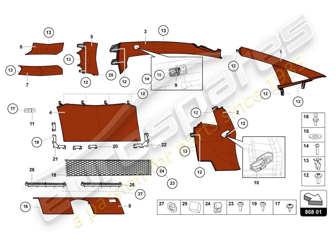 lamborghini lp740-4 s coupe (2021) décor intérieur schéma des pièces