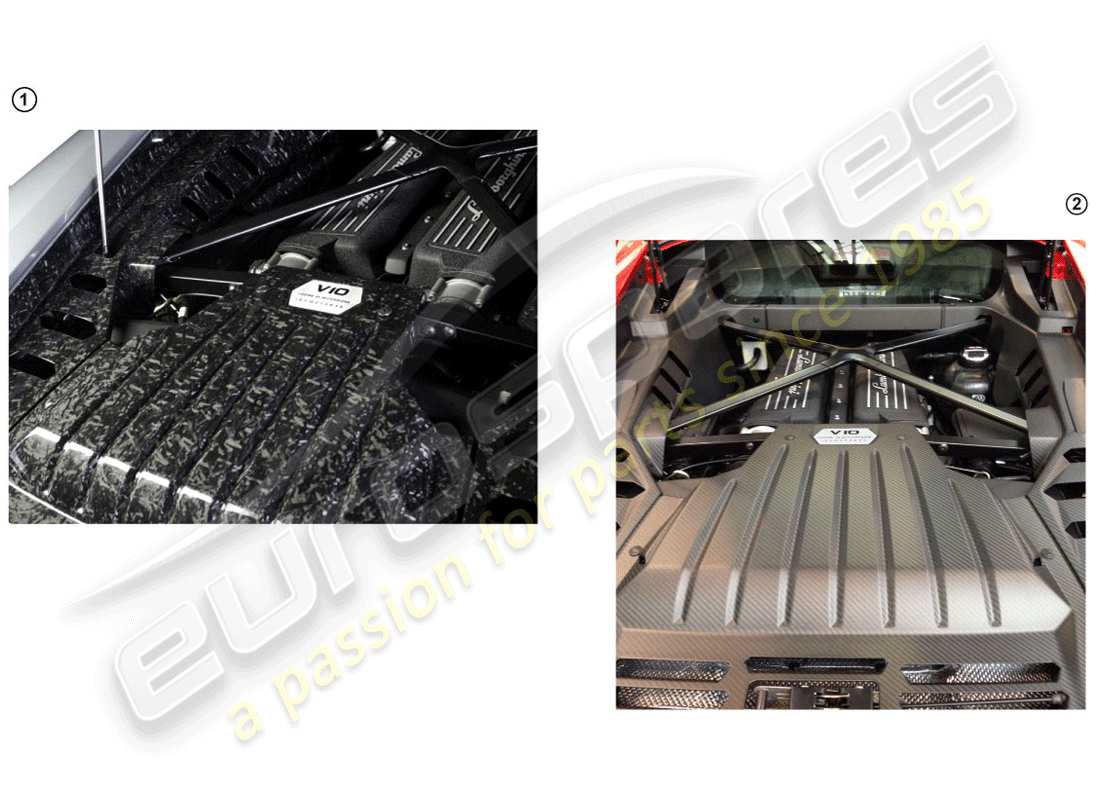 lamborghini huracan lp610-4 avio (accessories) couvercle moteur schéma des pièces