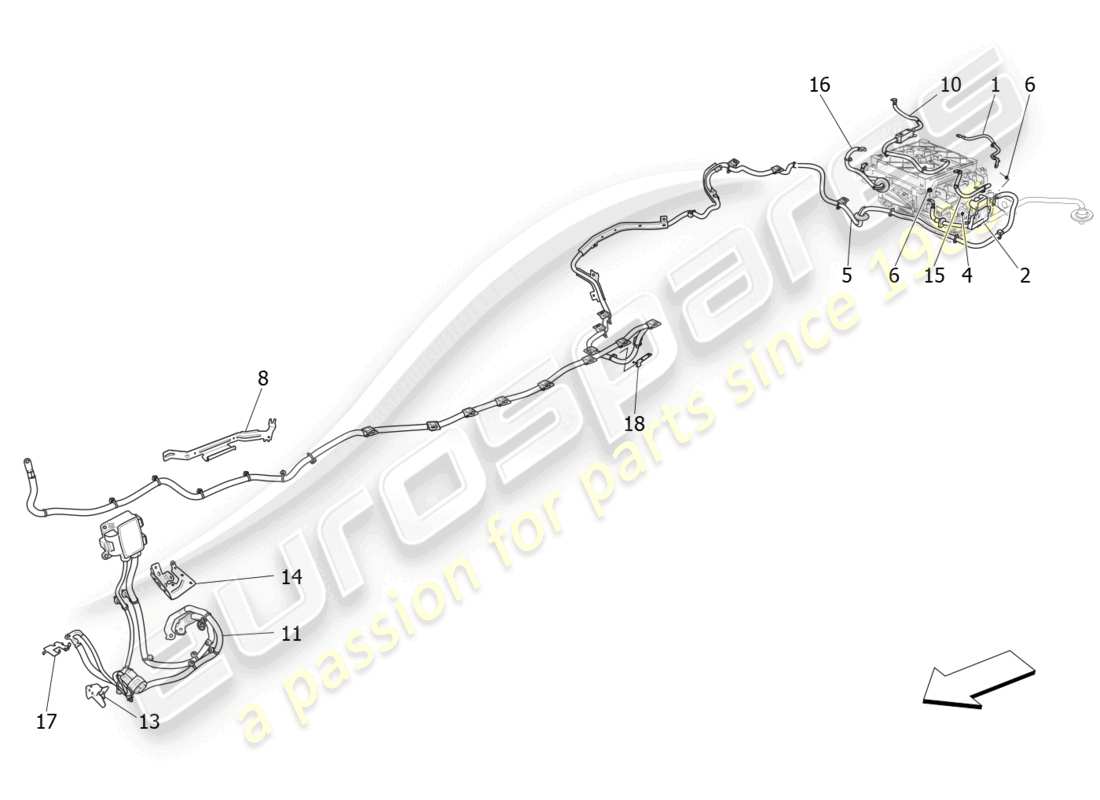maserati ghibli fragment (2022) câblage principal schéma des pièces