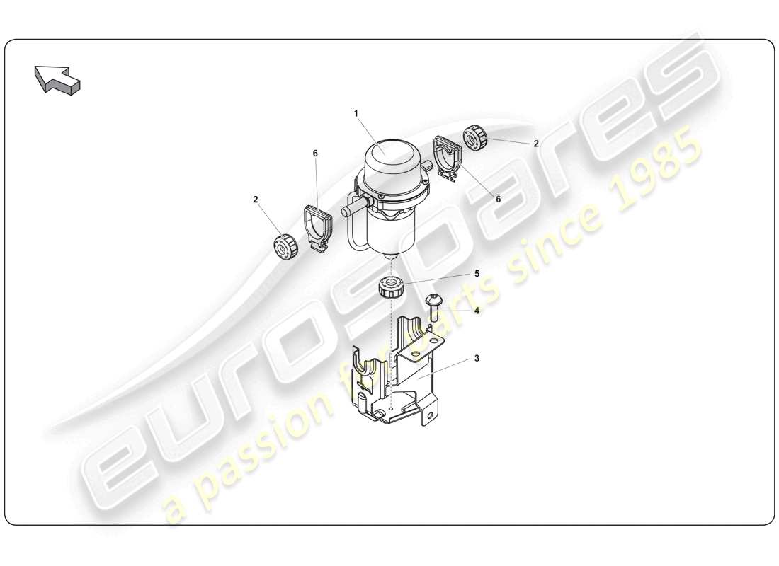 lamborghini super trofeo (2009-2014) système de freinage schéma des pièces