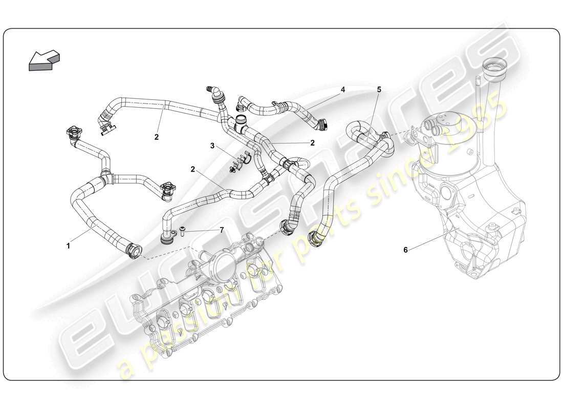 lamborghini super trofeo (2009-2014) moteur schéma des pièces