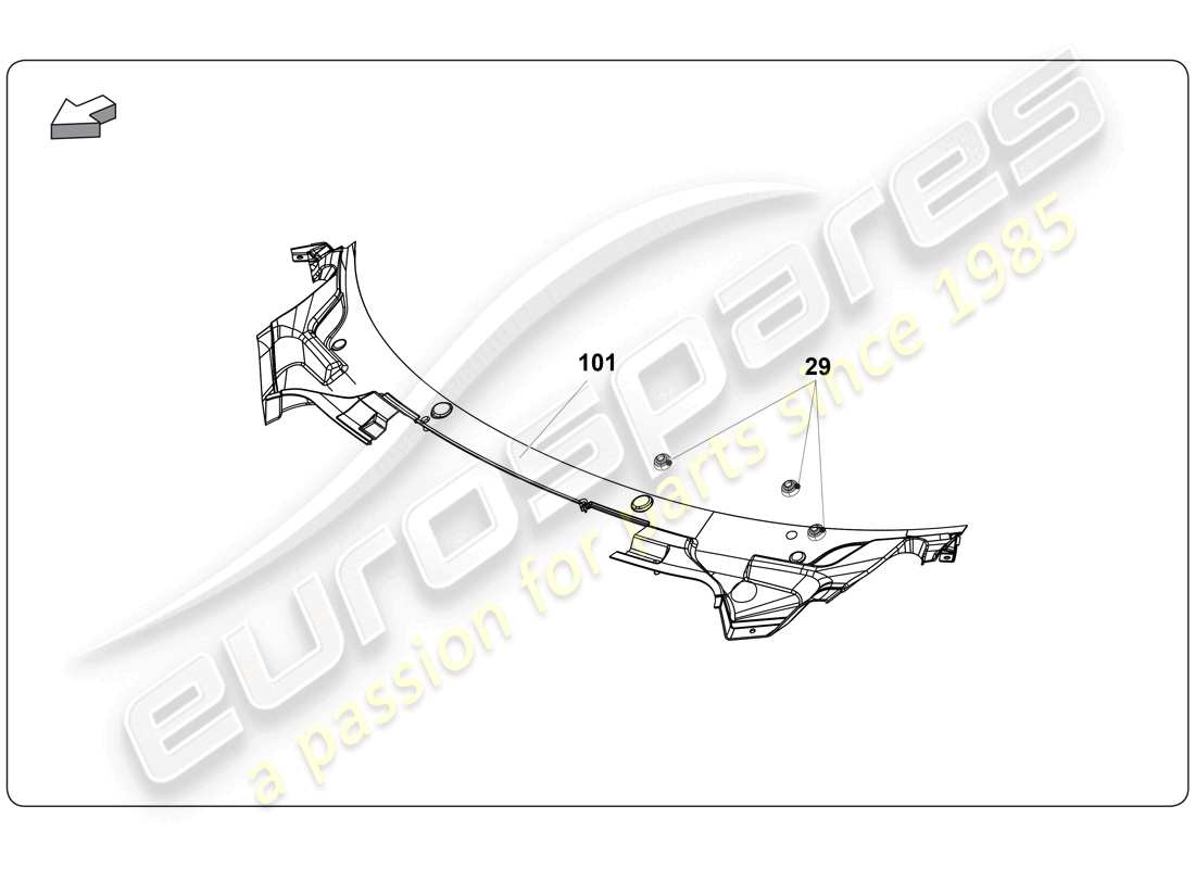 lamborghini super trofeo (2009-2014) couverture schéma des pièces