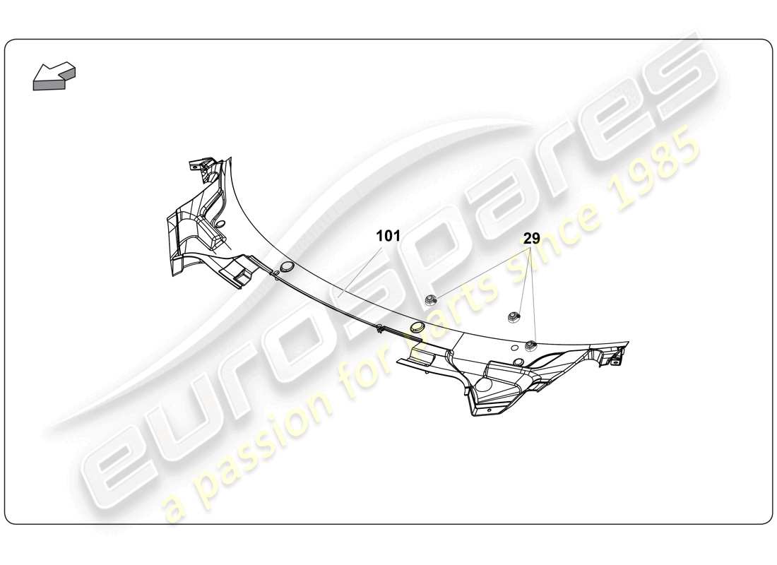 lamborghini super trofeo (2009-2014) couverture schéma des pièces