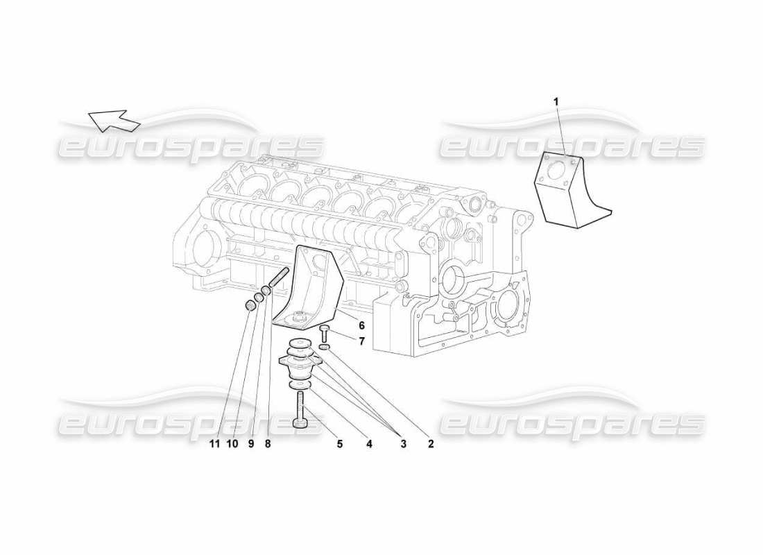 lamborghini murcielago lp670 schéma des pièces d'implantation avec suspensions