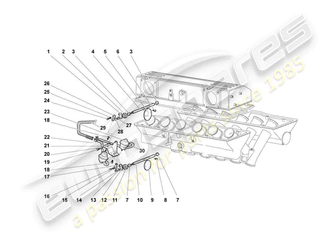 lamborghini murcielago roadster (2005) schéma des pièces du système de vide