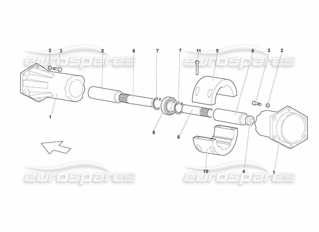lamborghini murcielago lp670 arbre de transmission schéma des pièces