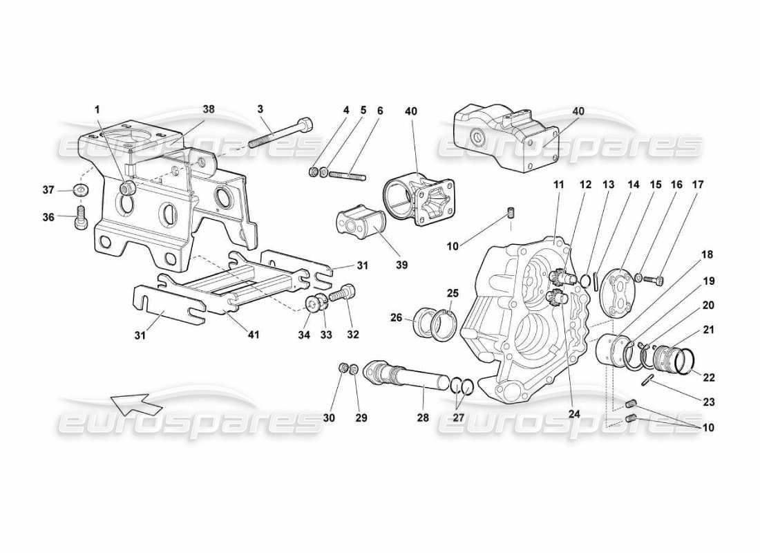 lamborghini murcielago lp670 pompe à huile de boîte de vitesses schéma des pièces