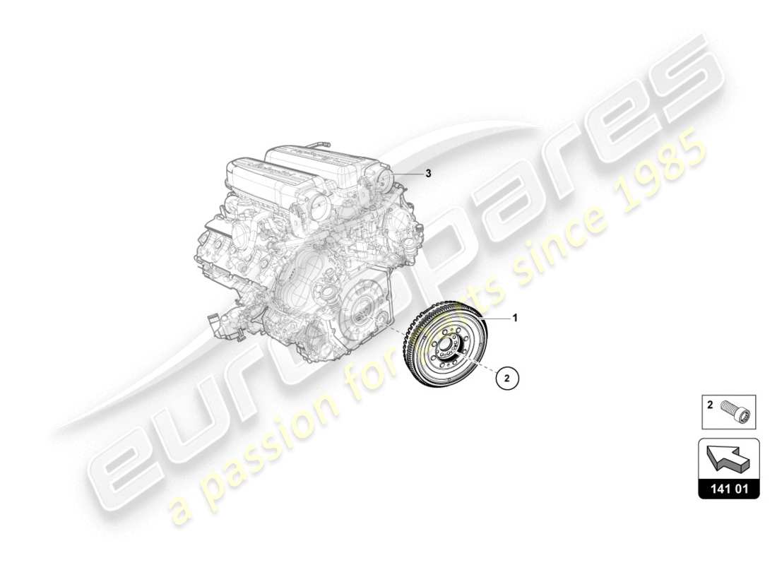 lamborghini evo spyder (2020) diagramme de pièce dual