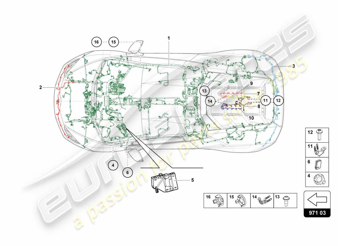 schéma de pièce contenant le numéro de pièce 4t0971085k