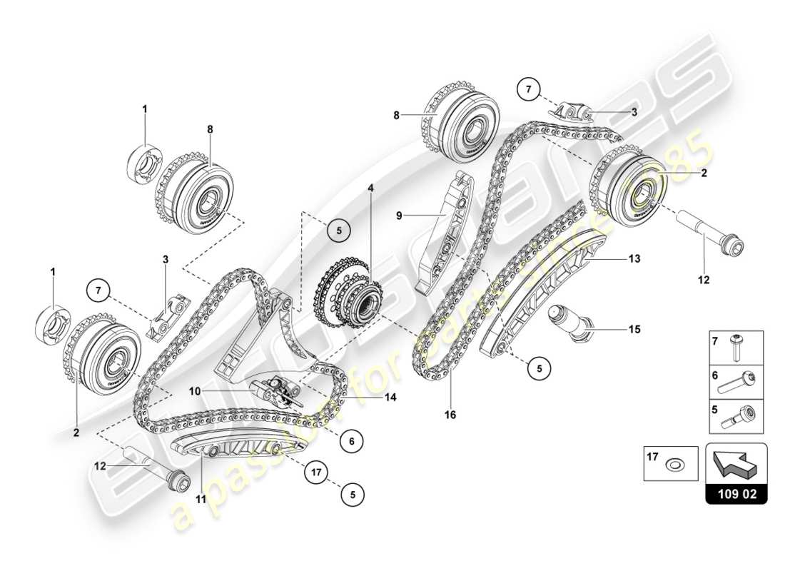 schéma de pièce contenant le numéro de pièce 07m109083l