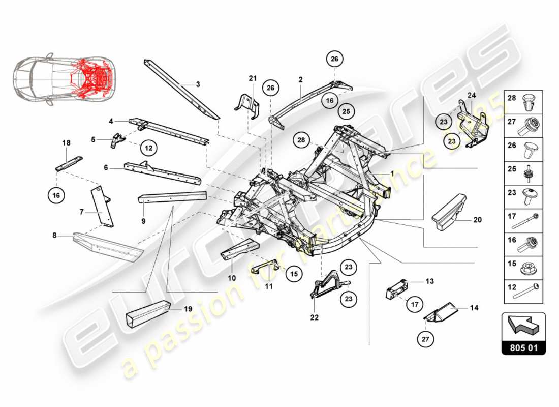 schéma de pièce contenant le numéro de pièce 4t0813541b