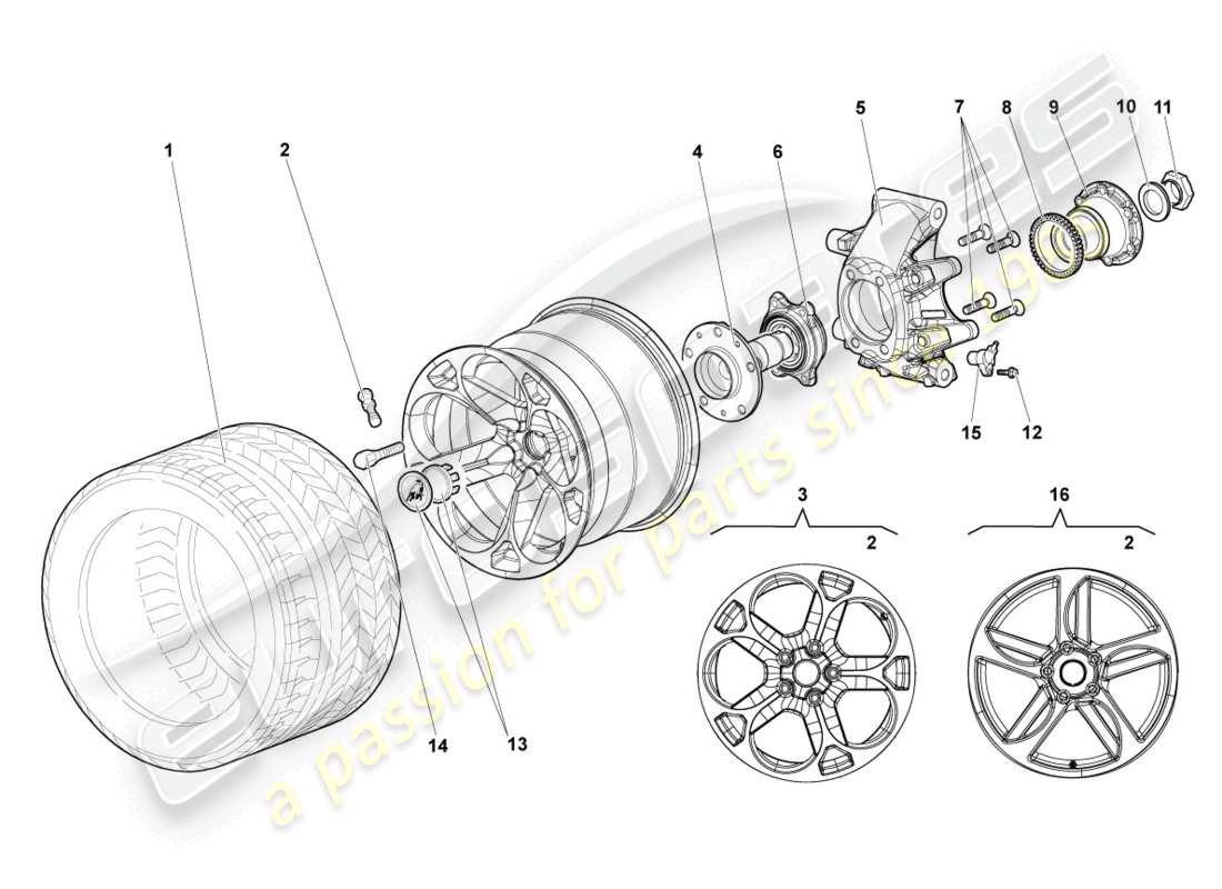 un schéma de pièces du catalogue de pièces lamborghini murcielago coupe (2005)