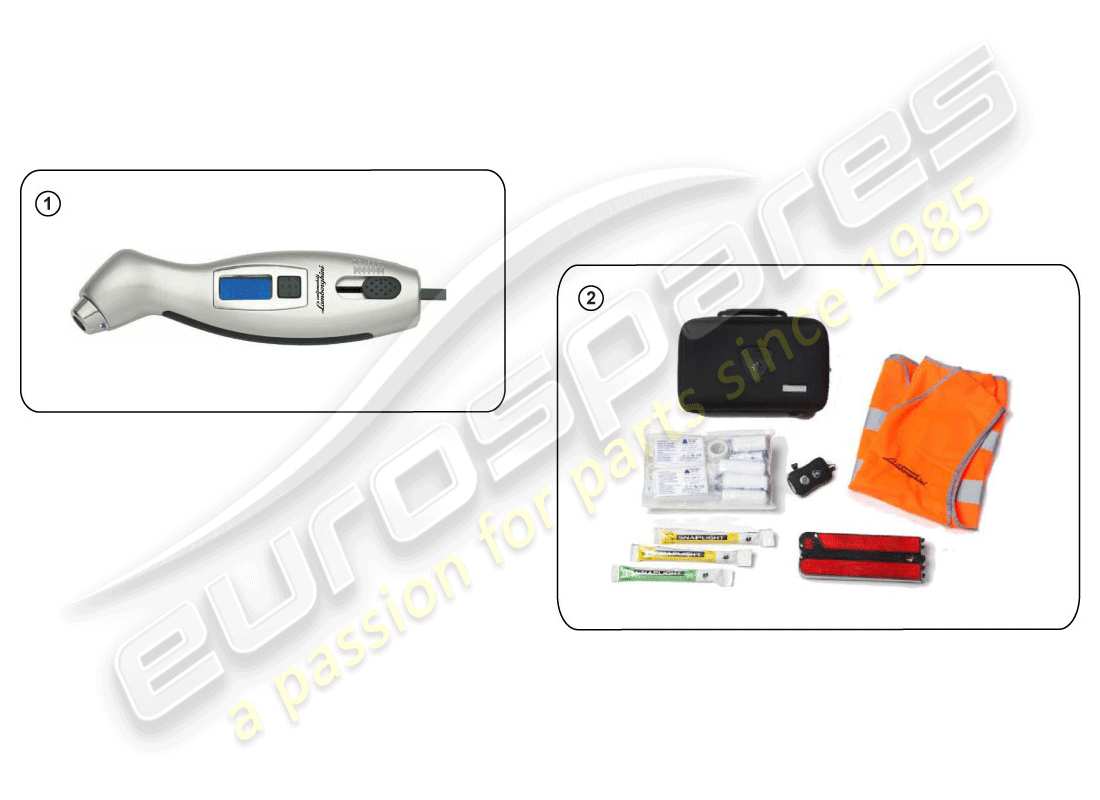 un schéma de pièces du catalogue de pièces lamborghini huracan lp610-4 avio (accessories)