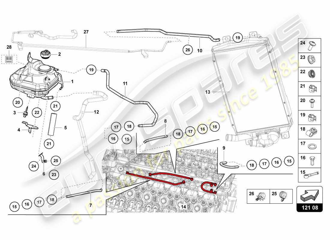 schéma de pièce contenant le numéro de pièce 07m121397a