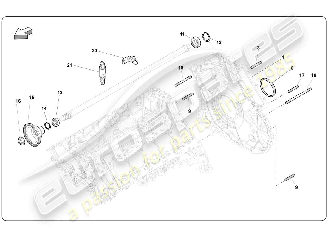 lamborghini super trofeo (2009-2014) moteur schéma des pièces