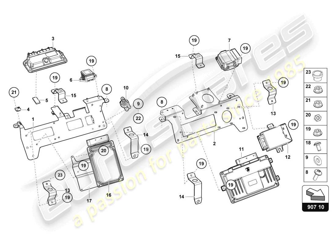 lamborghini lp770-4 svj coupe (2020) schéma des pièces électriques