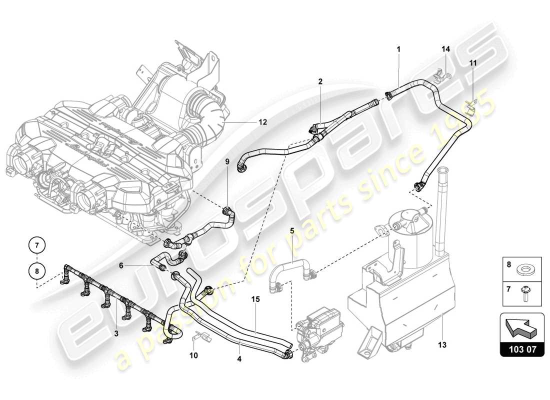 lamborghini lp720-4 coupe 50 (2014) ventilation pour couvercle de culasse