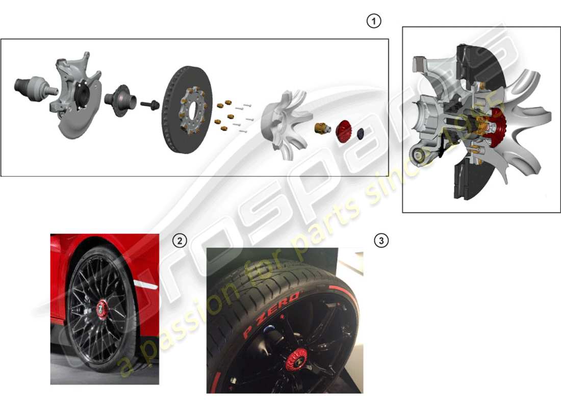 lamborghini lp770-4 svj coupe (accessories) écrou de roue schéma des pièces