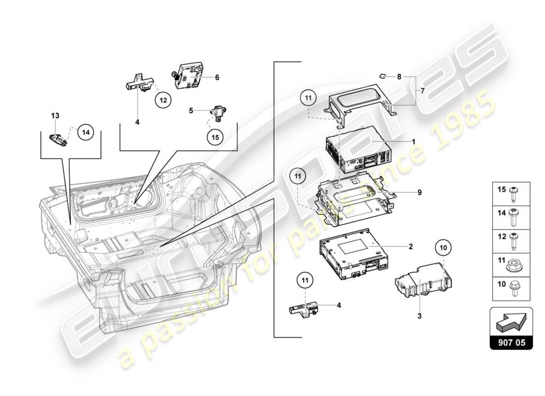 lamborghini 2012 (lp700-4 coupe)) schéma des pièces électriques