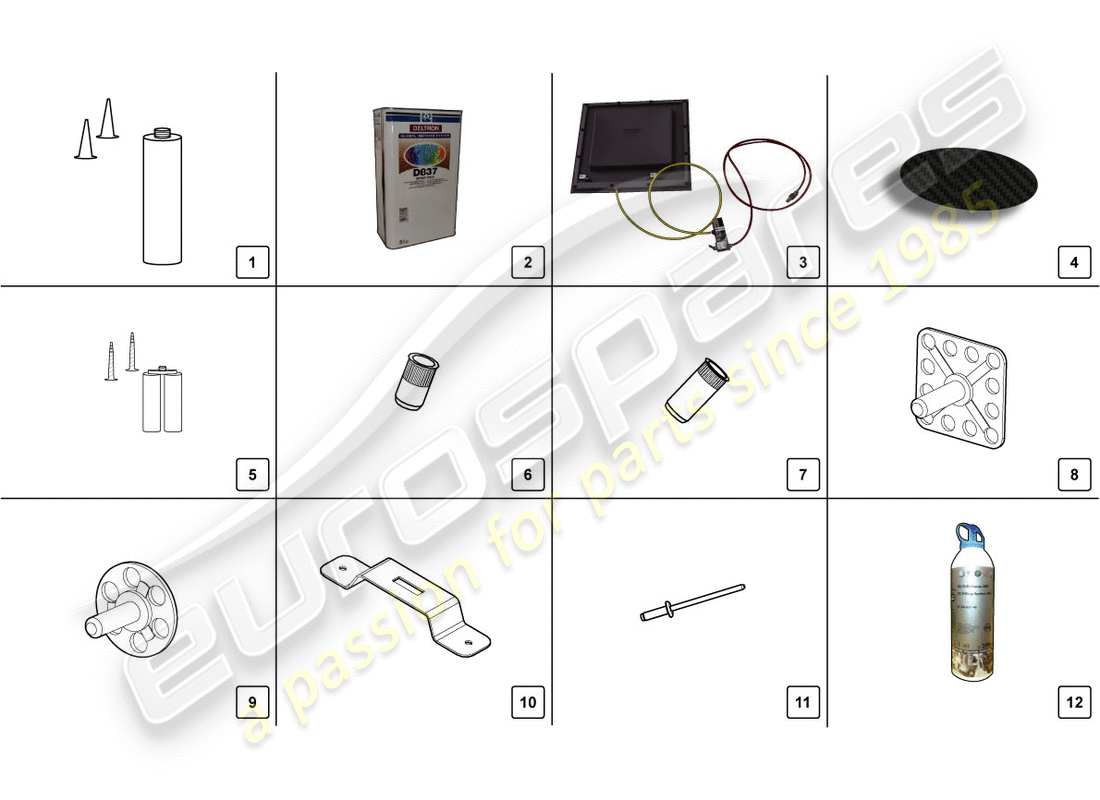 lamborghini lp700-4 coupe (2012) kit de réparation schéma des pièces