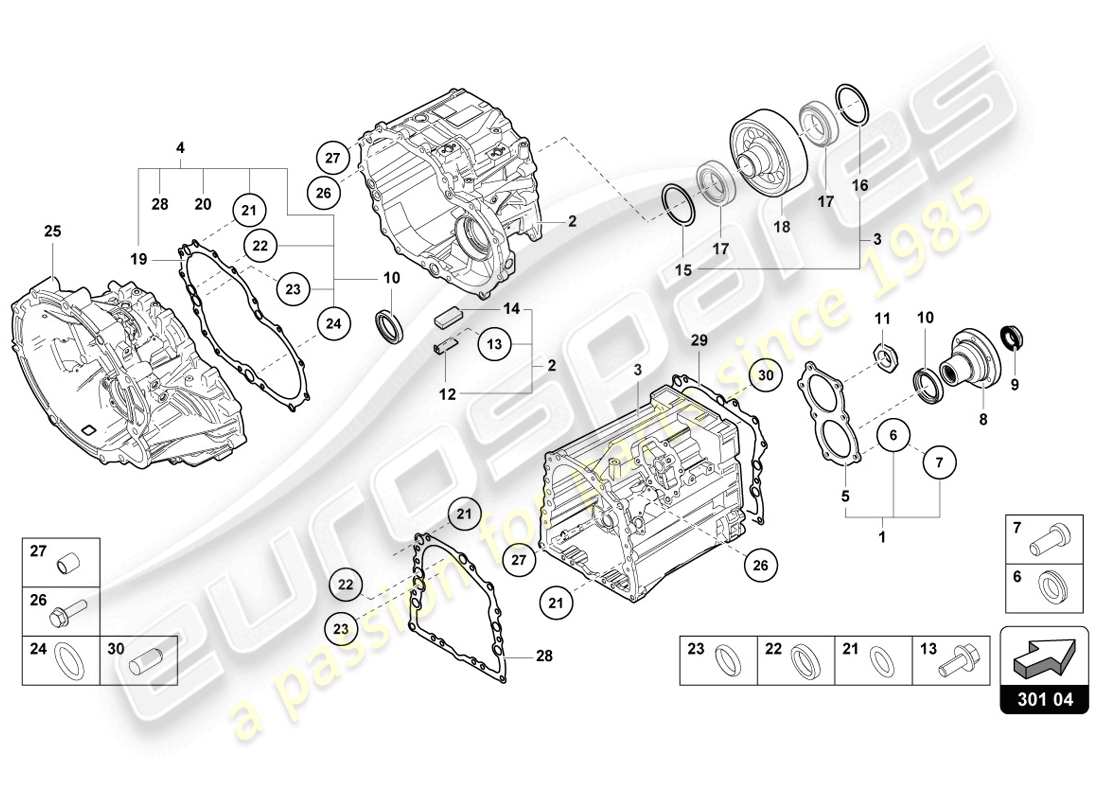 lamborghini lp720-4 coupe 50 (2014) composants exterieurs pour boite de vitesses schéma des pièces