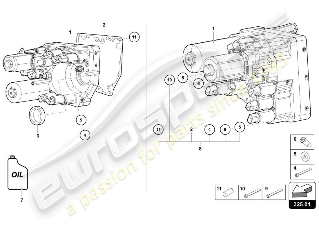 lamborghini 2014 (lp720-4 coupe 50) unité de commande hydraulique schéma des pièces