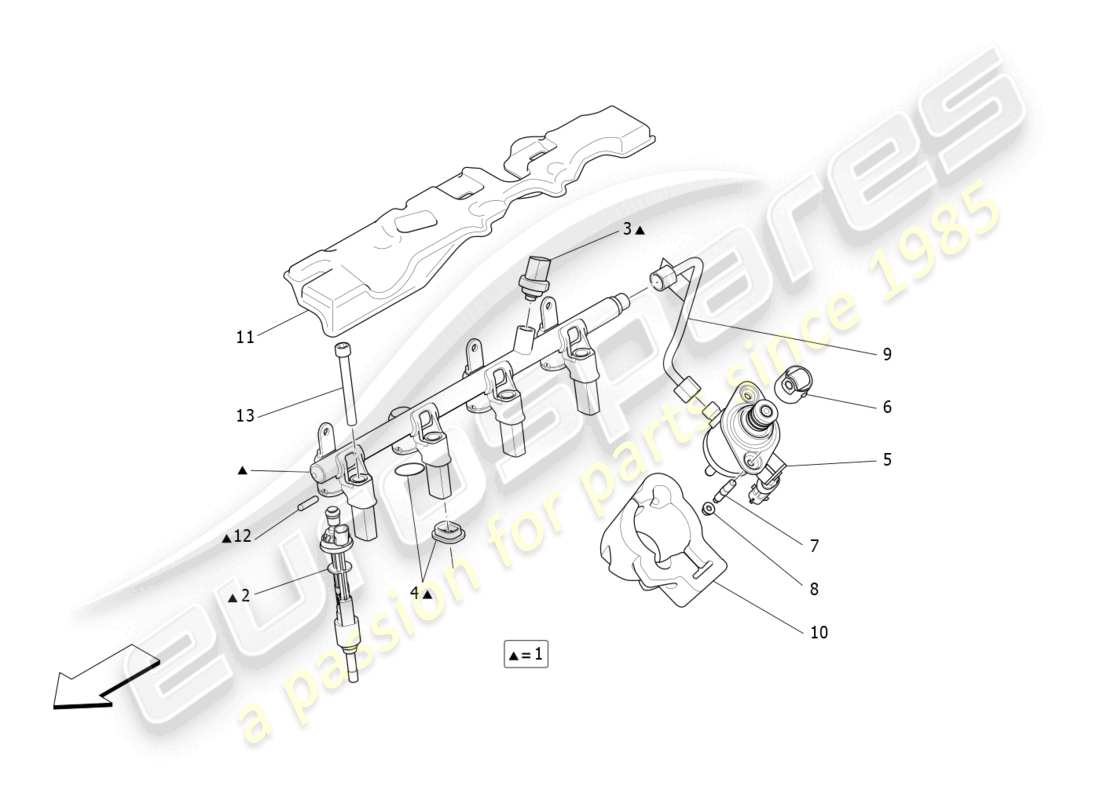 maserati levante gt (2022) schéma des pièces des pompes à carburant et des conduites de connexion